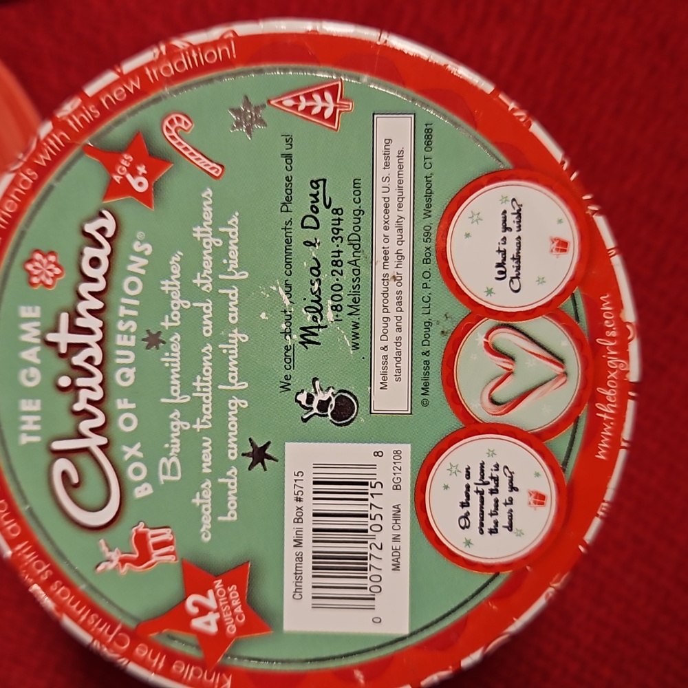 Holiday Christmas non religious wire ribbon rolls and a question game most NWT - Picture 3 of 12